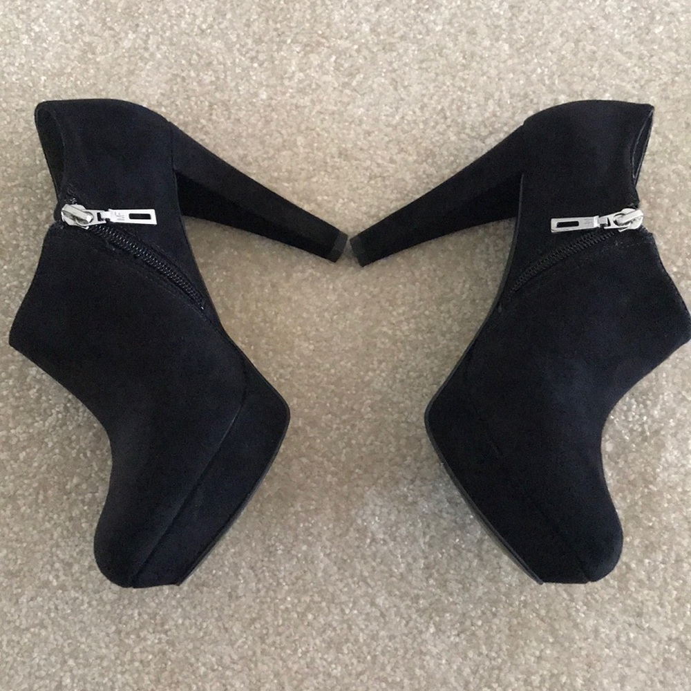 Marc Fisher Black Suede Booties - Picture 2 of 8